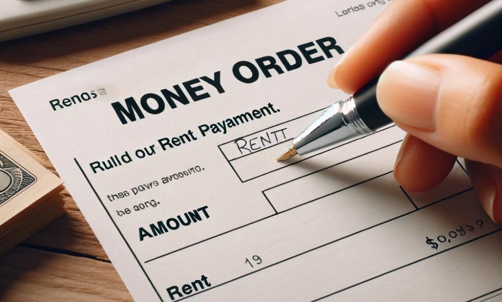 How to fill out a money order for rent?